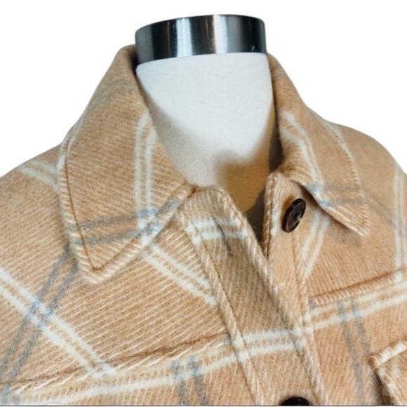 Samsoe Samsoe NEW XS Leonie Plaid Barn Coat Jacket Wool Blend $325 Nordstrom - Picture 6 of 15